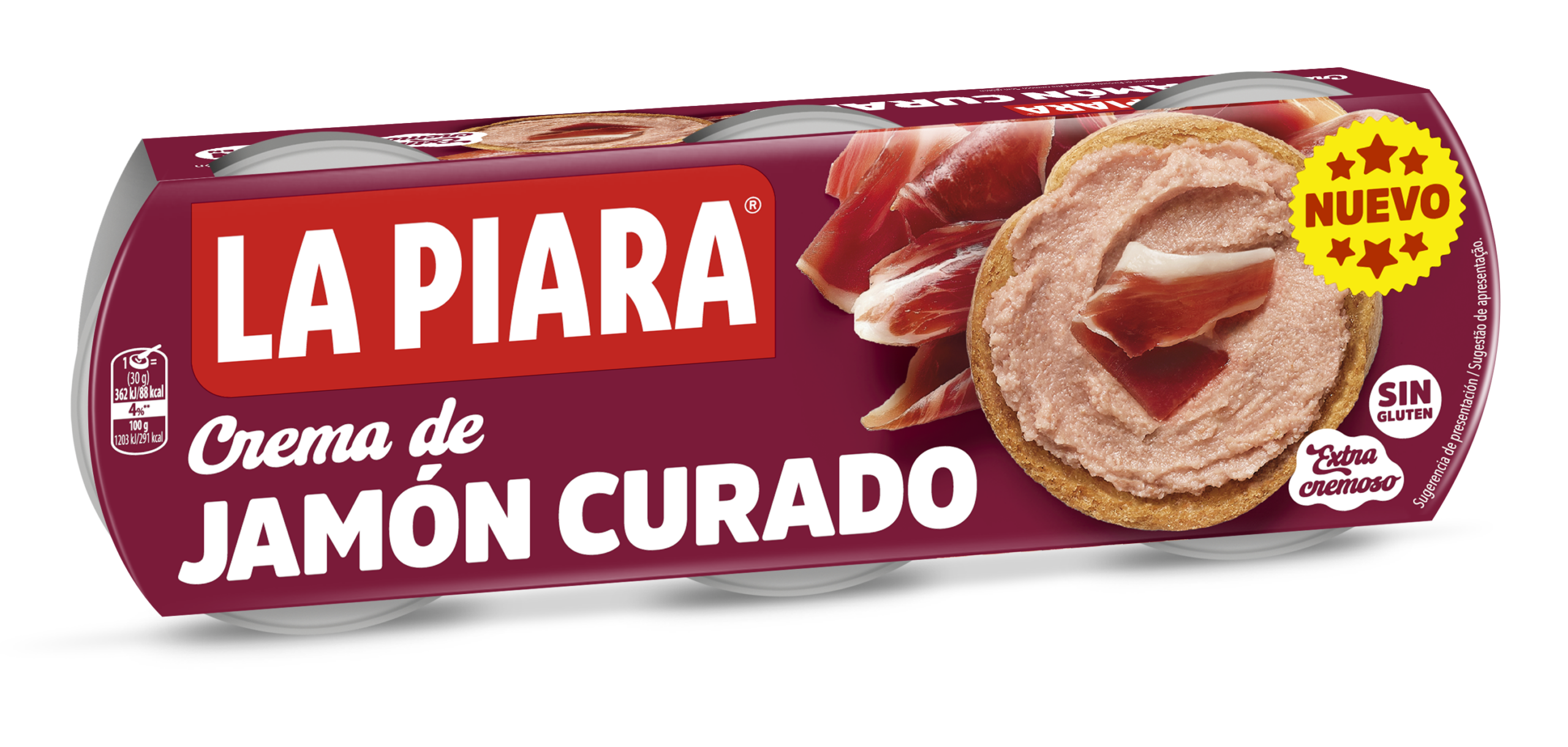Creamy spread with cured ham